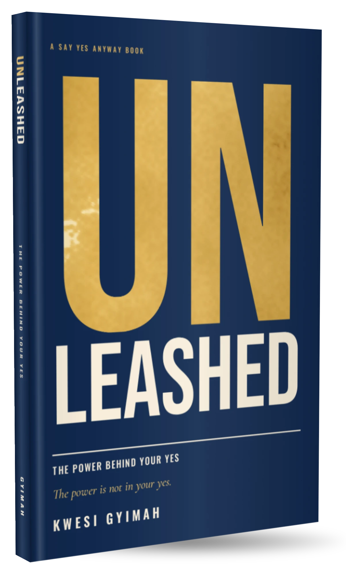 Unleashed: The Power Behind Your Yes — book cover, by Dr. Kwesi Gyimah